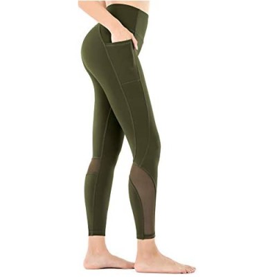 OVRUNS High Waist Yoga Pants Full Length Tights for Women Tummy Control Workout Leggings with Pocket - 28''