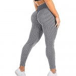 SEASUM Women's High Waist Yoga Pants Scrunched Booty Leggings Workout Running Butt Enhance Textured Tights