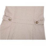 Bienzoe Girl's Cotton Stretchy Twill Jumper School Uniforms Button Dress