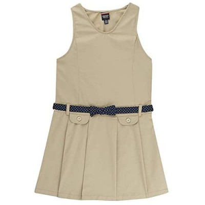 French Toast School Uniform Girls Polka Dot Bow Belted Jumper - Y9225