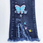 2-10T Little&Big Kids Girls 3D Butterfly Jeans Denim Pants
