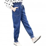 Digirlsor Little Big Kids Girls High Waist Jeans Fashion Casual Denim Pants 3-12 Years