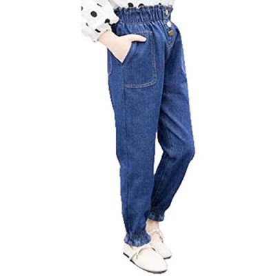 Digirlsor Little Big Kids Girls High Waist Jeans Fashion Casual Denim Pants  3-12 Years
