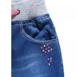 LITTLE-GUEST Girls Drawstring Pull on Toddler Jeans G116