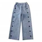 NABER Kids Girls' Casual Elastic Waist Denim Pants Fashion Jeans Age 4-14 Years