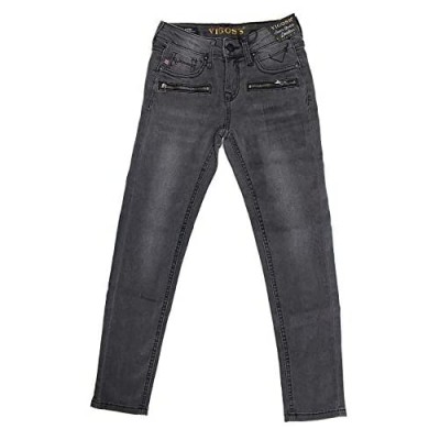 VIGOSS Girls' Stretch Distressed Perfect Fade Adjustable Denim Skinny Jeans