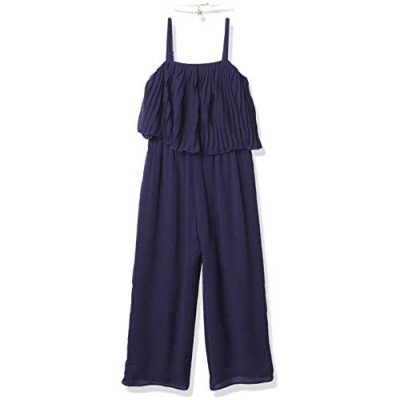 Amy Byer Girls' Pleated Popover Jumpsuit