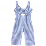 EGELEXY Toddler Kids Baby Girl Striped Backless Bowknot Romper Jumpsuit Overalls Long Pants Outfits