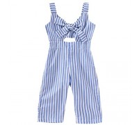 EGELEXY Toddler Kids Baby Girl Striped Backless Bowknot Romper Jumpsuit Overalls Long Pants Outfits