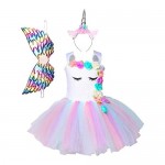 Girl Unicorn Costume Baby Unicorn Tutu Dress Outfit Princess Party Costumes with 3-10 Years