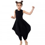 Loxdonz Girl's Sleeveless Jumpsuit Kids Casual Stretchy Romper Long Dress 5-13 Years