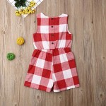 Mommy and Me Plaid Jumpsuit Sleeveless Strap Romper Mother Daughter Family Matching Clothes