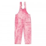 Peacolate 3-16Years Girls Pink Embroidered Denim Overalls Denim Jumpsuits & Rompers Big Girls Pants