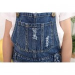 Sitmptol Girls Little Big Kids Distressed BF Jeans Cotton Suspender Denim Bib Overalls 1P