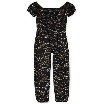 The Children's Place Girls' Floral Smocked Jumpsuit