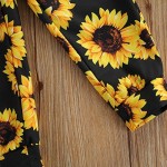 Toddler Girls Kids Floral Jumpsuit One Piece Romper Sleeveless Strap Leopard/Sunflower Overall Pants Summer Clothes