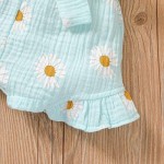 Toddler Girls Strap Jumpsuit Romper Floral Sleeveless Shorts Overalls with Belt Summer Outfits