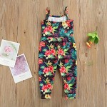 Toddler Kids Girls Cute Strap Flower Printing Romper Jumpsuit Top Summer Outfits