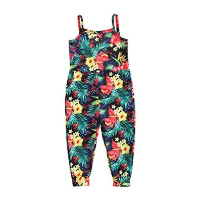 Toddler Kids Girls Cute Strap Flower Printing Romper Jumpsuit Top Summer Outfits