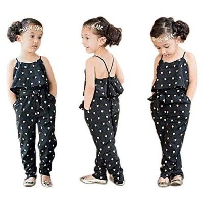Toddler Little Girls One-Pieces Floral Corset Romper Jumpsuit Harem Pants Overalls