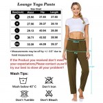 ASIMOON Women’s Casual Yoga Pants Loose Comfy Lounge Pull on Pants Soft Stretch Wide Leg Leisure Pants with Pockets for Women