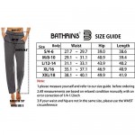 BATHRINS Womens Comfy Lounge Pants Loose Yoga Pants Soft Loose Drawstring Wide Leg Pants with Pockets