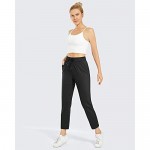G4Free Womens Lounge Sweatpants Ankle Athletic Pants with Pockets 7/8 Stretch Running Travel Work Pants