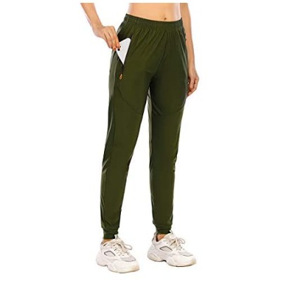 Lianshp Lounge Pants Women Lightweight Quick Dry Athletic Joggers Hiking Running Workout Pants Zipper Pockets