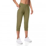 M MOTEEPI High Waisted Capri Joggers Pants for Women Athletic Cropped Yoga Running Pants with Pockets