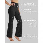 ODODOS Women's Boot-Cut Yoga Pants Tummy Control Workout Non See-Through Bootleg Yoga Pants