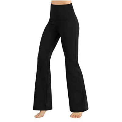 ODODOS Women's Boot-Cut Yoga Pants Tummy Control Workout Non See-Through Bootleg Yoga Pants