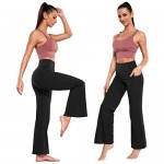 OLIOMES Women Bootcut Yoga Pants with Pockets Flared Leggings High Waisted Bootleg Workout Casual Lounge Sweatpants