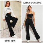 OLIOMES Women Bootcut Yoga Pants with Pockets Flared Leggings High Waisted Bootleg Workout Casual Lounge Sweatpants