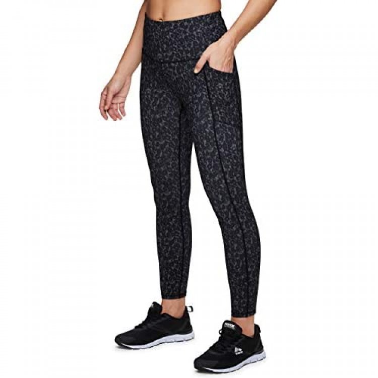 RBX Active Women’s Ankle Full Length Printed Athletic Running Workout Yoga Leggings