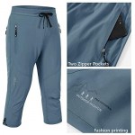 Rdruko Women's Hiking Capris Pants Outdoor Water Resistant Lightweight Golf Cargo Pants