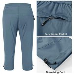 Rdruko Women's Hiking Capris Pants Outdoor Water Resistant Lightweight Golf Cargo Pants