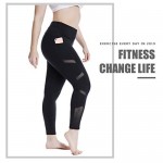 YOHOYOHA Women’s Yoga Pants Plus Size Breathable Mesh Splice Tummy Control Best Long Workout Fitness Pants for 4 Way Stretch