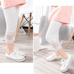 3 Pack Baby Toddler Girls Modal Capri Leggings Kids Lace Cropped Pants Summer Thin Cotton Soft Footless Tights Solid Color