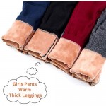 BOOPH Little Girls Winter Leggings Pants Cable Knit Fleece Lined Tights