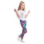 LUOUSE Multipack Cute Printed Girls Stretch Leggings Ankle Length 4-13 Years
