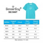 BesserBay Boy's UPF 50+ Sun Protection Short Sleeve Rash Guard Swim Shirt 3-12 Years