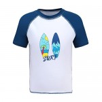 HowJoJo Boys Short Sleeve Rash Guard Shirts Swim Shirt UPF 50+
