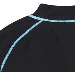TSLA Boys' Long Sleeve Zipper Rash Guard UPF 50+ UV/Sun Protection Swim Shirts Quick Dry Water Swimsuit Top