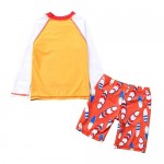 Baby Boys Two Piece Rash Guard Swimsuits Kids Long Sleeve Swimwear Sets