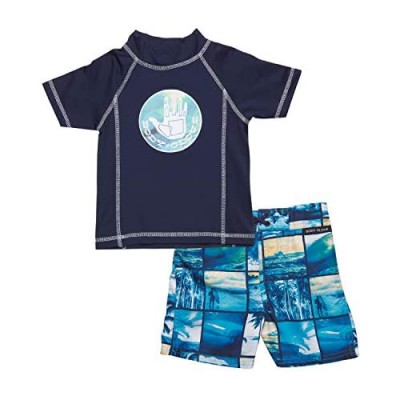 Body Glove Baby Boys 2-Piece UPF 50+ Rash Guard Swimsuit Set (Toddler Boys)