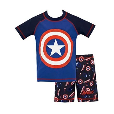 Marvel Boys' Captain America Two Piece Swim Set