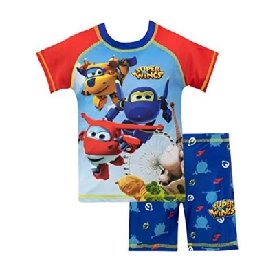 Super Wings Boys' Jett Donnie and Jerome Two Piece Swim Set