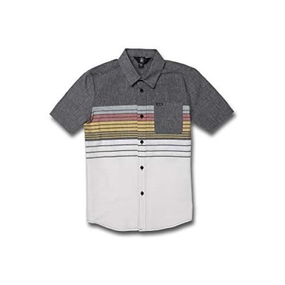 Volcom Boys' Combo Stripe Short Sleeve Button Down Shirt