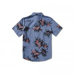 Volcom Floral with Cheese Short Sleeve Button Down Woven Shirt (Big Boys & Little Boys Sizes)
