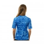 Aqua Design Rashguard Swim Shirts for Women UPF50+ Short Sleeve Rash Guard Shirt